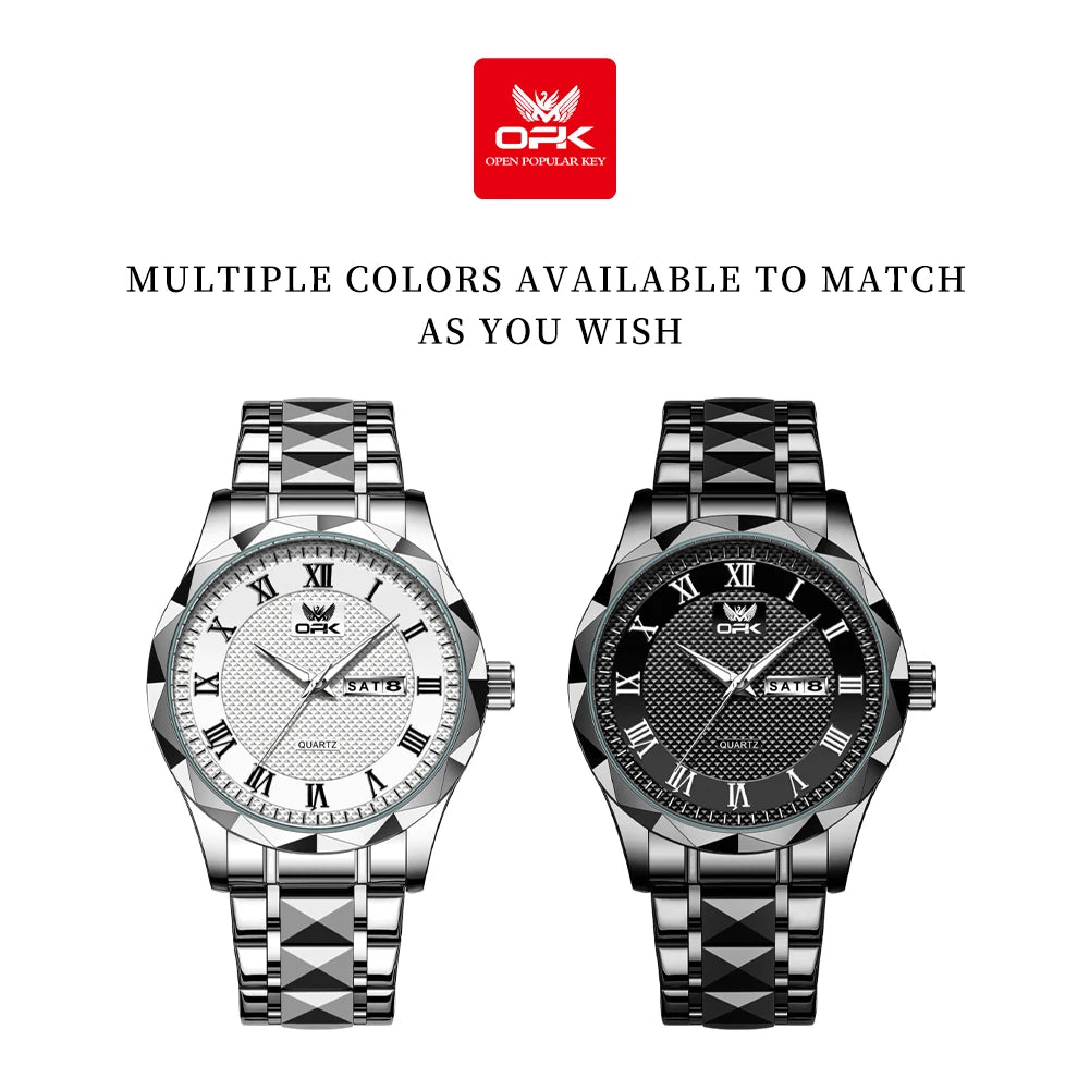 OPK Stainless Steel Waterproof Men's Watch