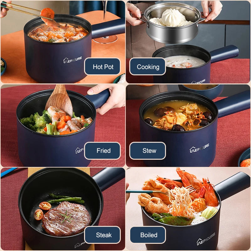 1.8L Hot Pot Electric Rice Cooker Mini Non-stick Pan Pots Multifunction Cooker
