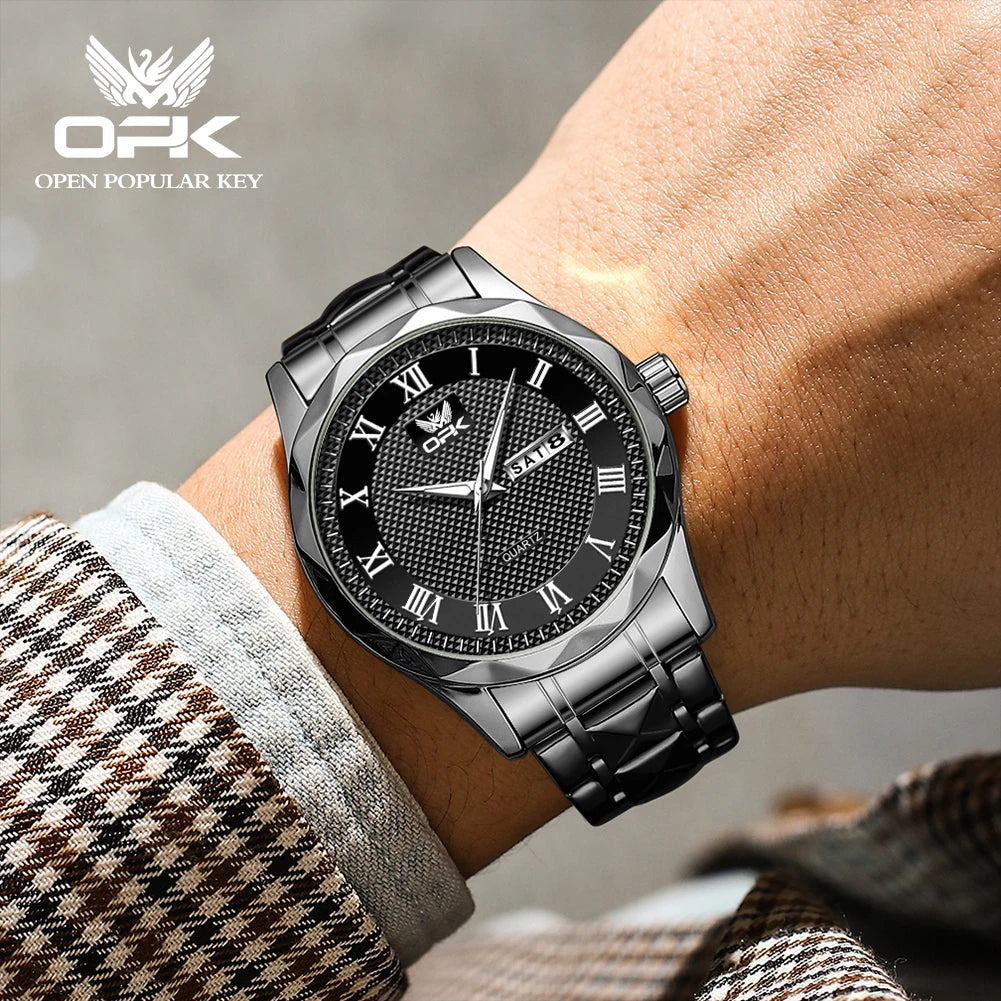 OPK Stainless Steel Waterproof Men's Watch