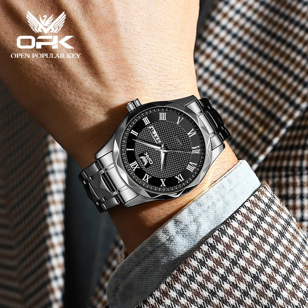 OPK Stainless Steel Waterproof Men's Watch