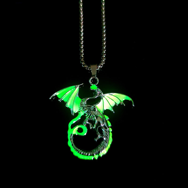 Dragon Titanium Steel Luminous Necklace