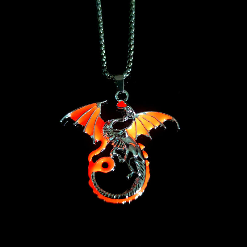 Dragon Titanium Steel Luminous Necklace