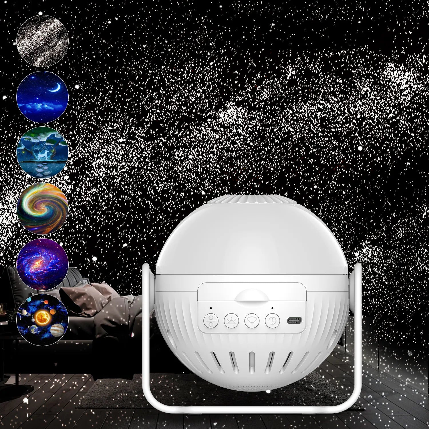 LED Planetarium Starry Sky Projector Rotating Lamp