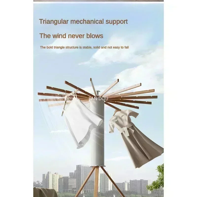 Installation-free Tripod Clothes Foldable Drying Rack