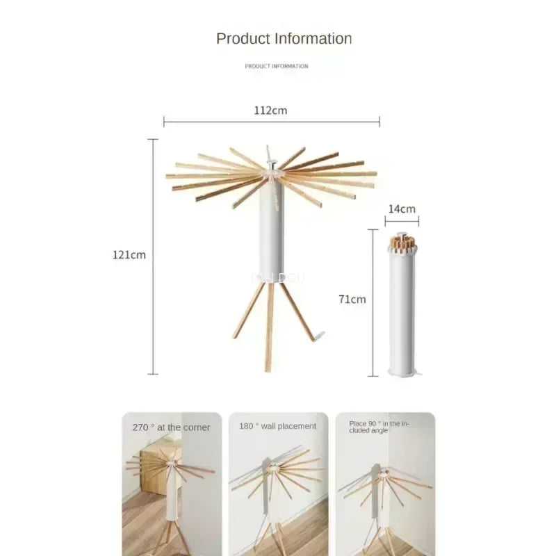 Installation-free Tripod Clothes Foldable Drying Rack