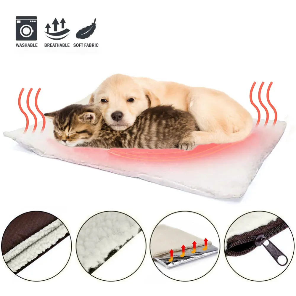 Self-Heating Pet Pads Blanket with Thermal Body Heat Reflecting Core Pad Warming Cushion Mat for Cats And Dogs