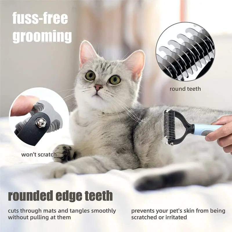 Hair Removal Comb Brush Double sided Shedding Tools For Pets