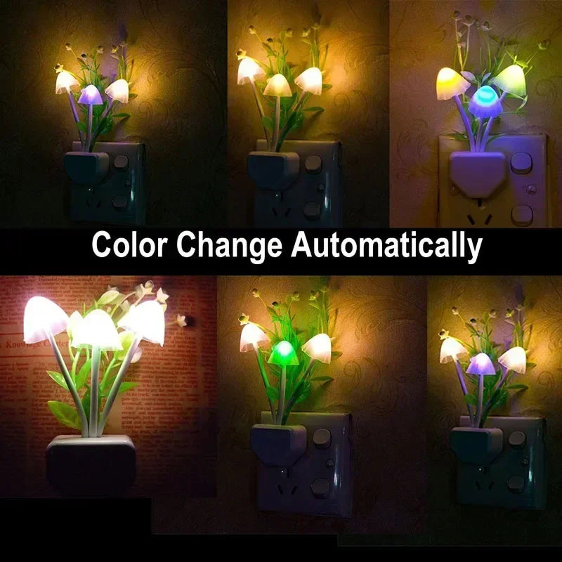 lotus leaf aquatic grass mushroom Wall Light-control colorful Lamp