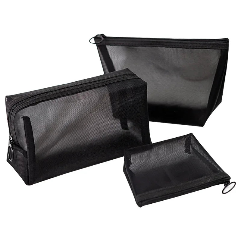 Mesh Transparent Cosmetic Organizer Bag Makeup Storage Pouch