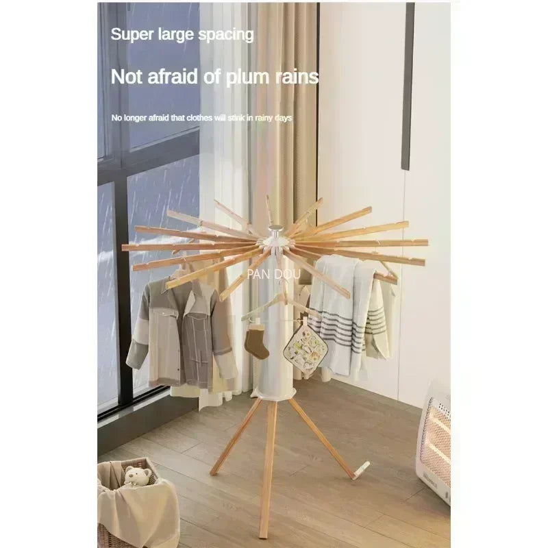 Installation-free Tripod Clothes Foldable Drying Rack