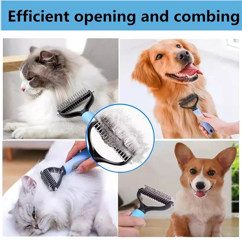 Hair Removal Comb Brush Double sided Shedding Tools For Pets