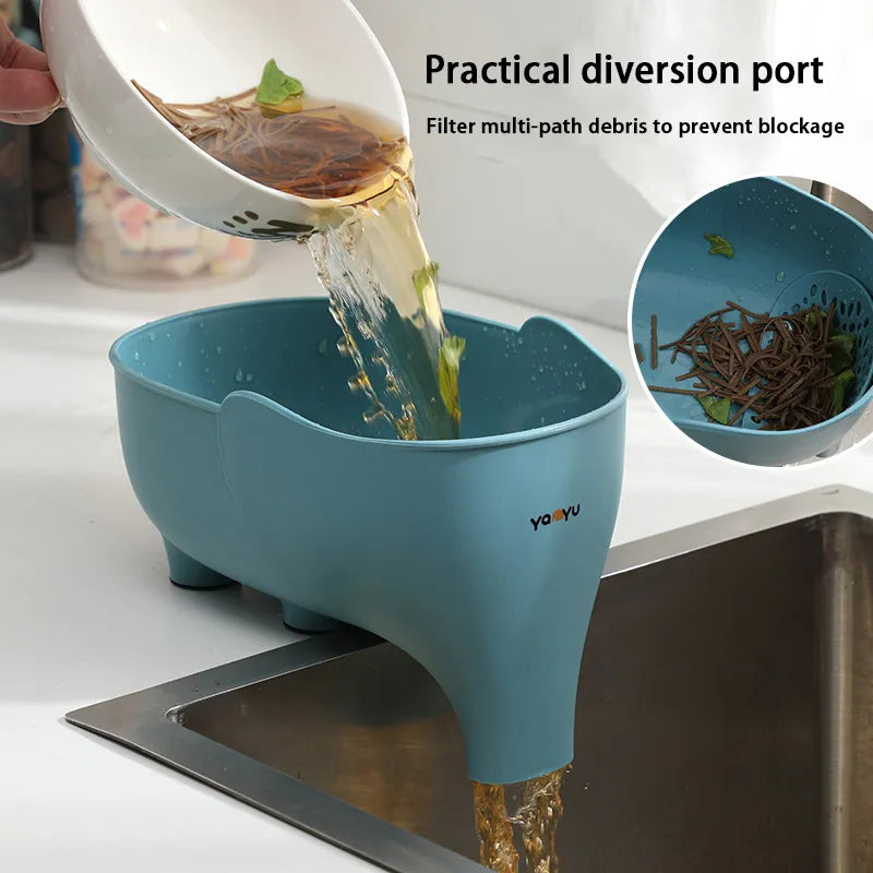 Elephant Drain Basket Multi-purpose Kitchen Storage Drain Basket