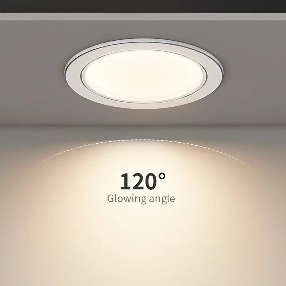 Led 3 color Dimmable Ceiling Round Led Panel Light Recessed Downlight