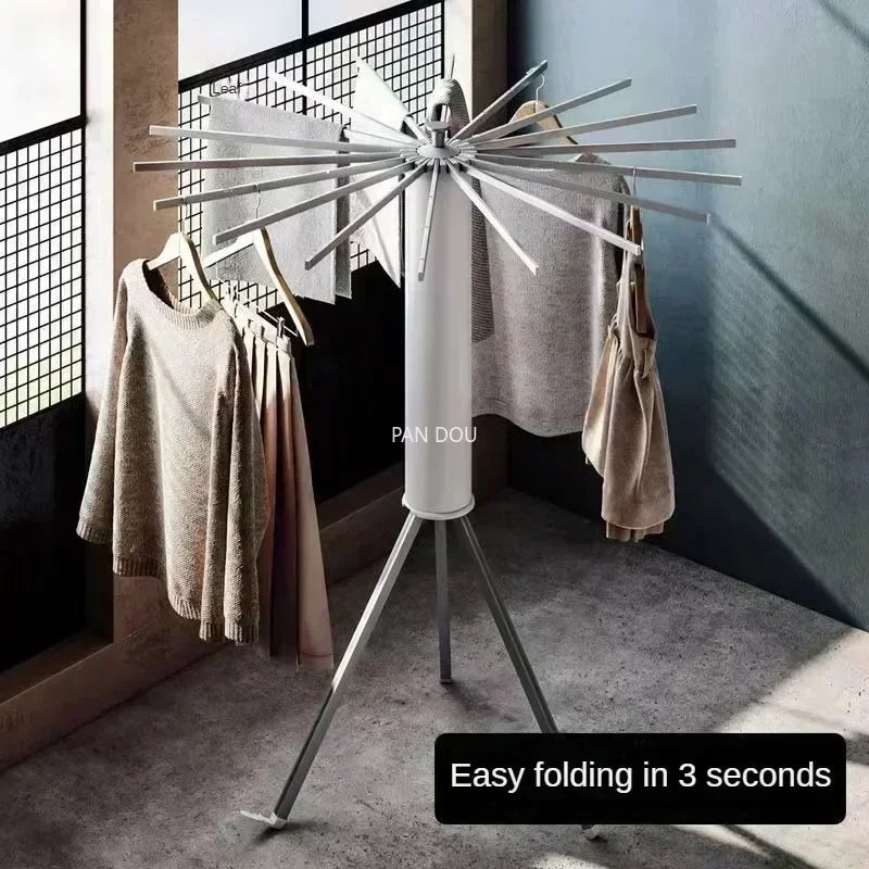 Installation-free Tripod Clothes Foldable Drying Rack