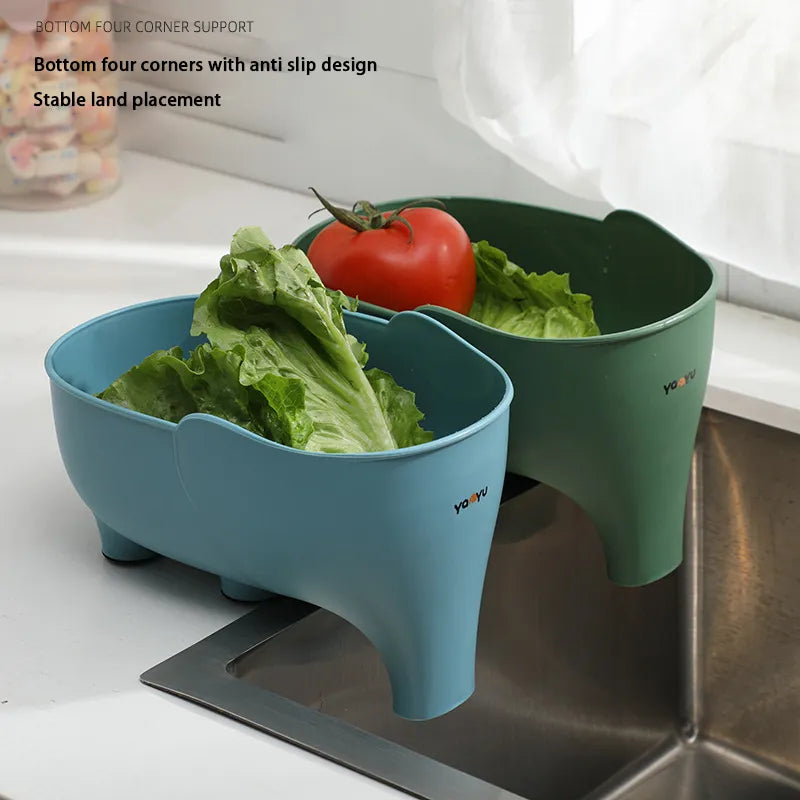 Elephant Drain Basket Multi-purpose Kitchen Storage Drain Basket