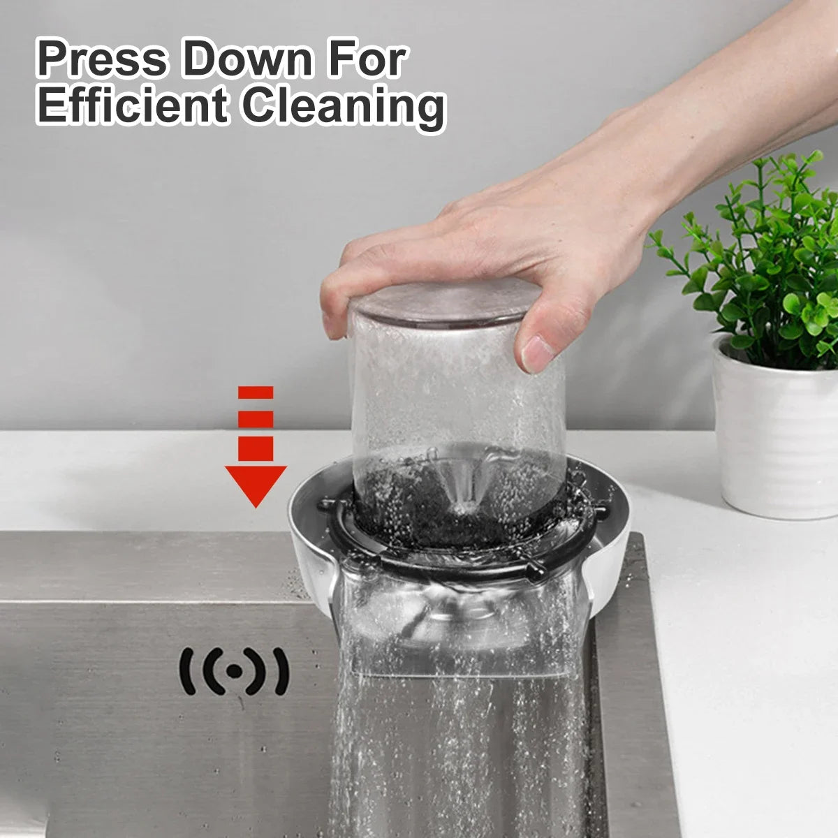 Faucet Glass Rinser For Kitchen Sink Automatic Cup Washer Kitchen Sink Accessories