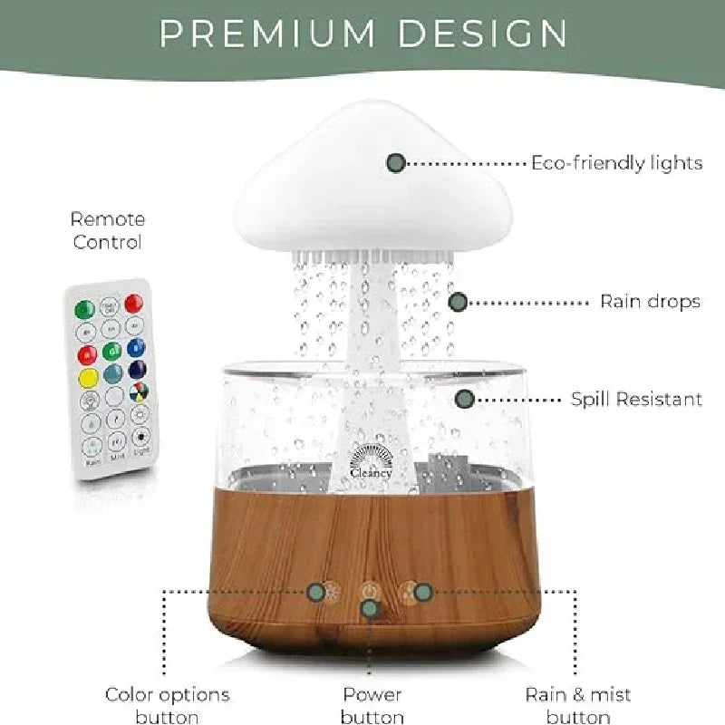 Rain Cloud Humidifier 7 Color Light Essential Oil Diffusers