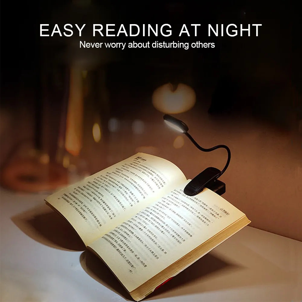 LED Flexible Night Light Mini Clip-On Study Desk Eye Protection Lamp