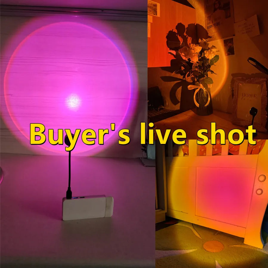 Led USB Sunset Lamp Projector Portable Mood Light