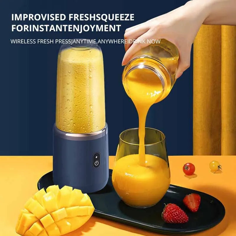 Portable Small Electric Juicer Stainless Steel Fruit Smoothie Blender