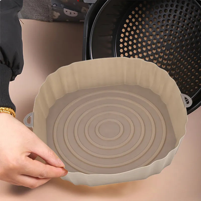 Reusable Air Fryer Silicone Pot Tray Pan Mat