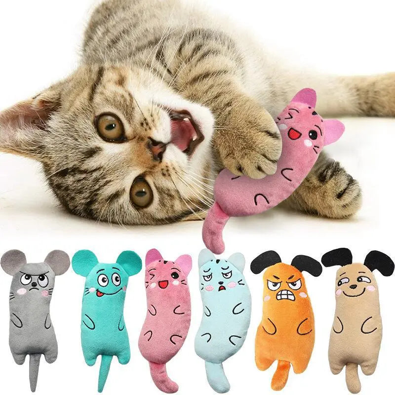 Funny Interactive Plush Mini Teeth Grinding Cat Toy