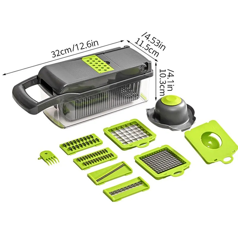 12 in 1 Multifunctional Vegetable Slicer With Basket