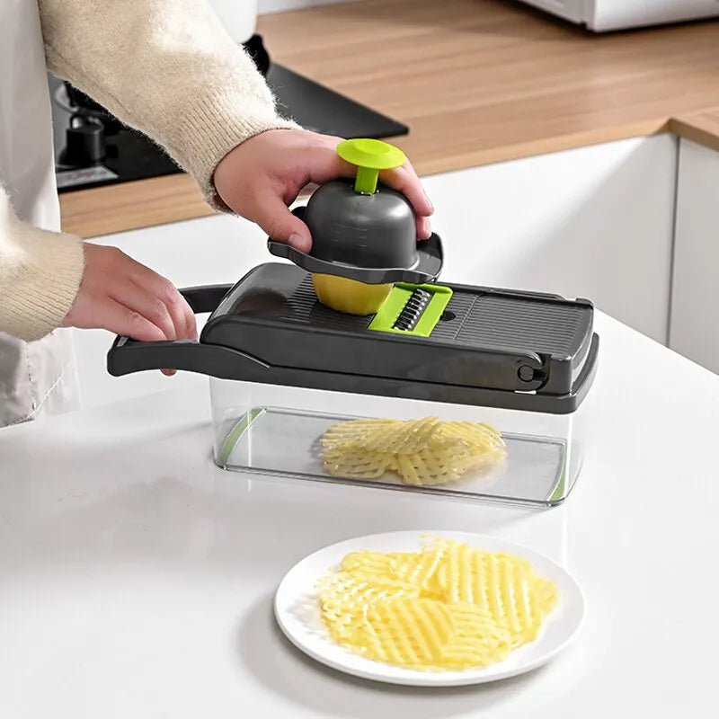 12 in 1 Multifunctional Vegetable Slicer With Basket