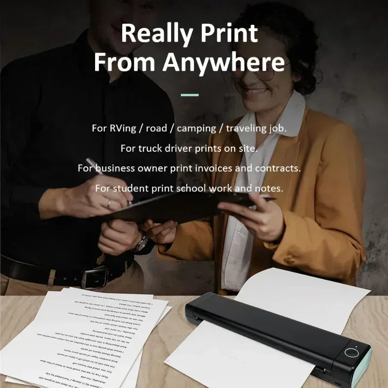 M08F A4 Portable Wireless Thermal Printer