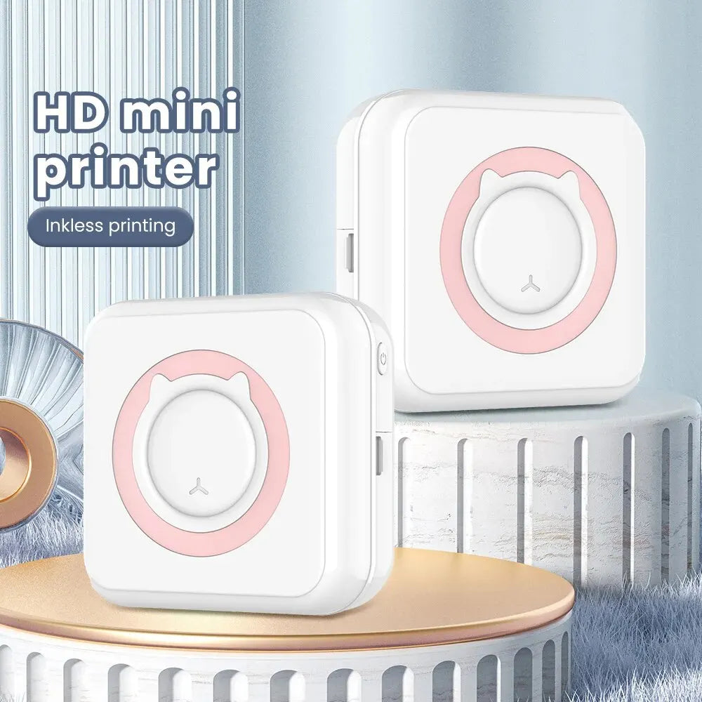 Mini Thermal Stickers Paper Inkless Bluetooth Portable Label Printer