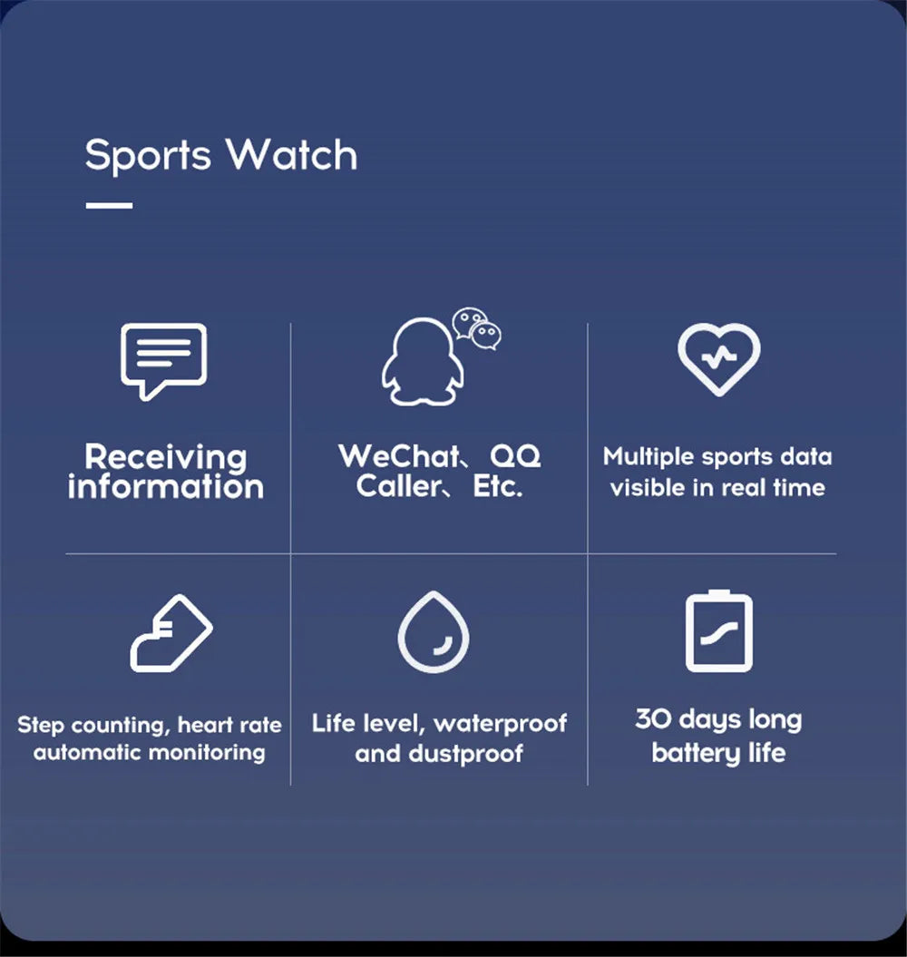 Heart Rate Monitor Fitness Tracker Smart Watch