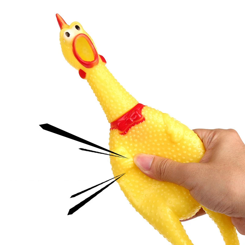 Squeaky Rubber Screaming Chicken Toys For Dogs