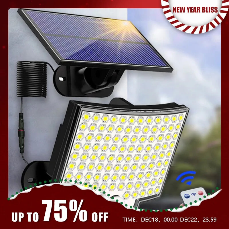 106LED Solar Light Outdoor Waterproof with Motion Sensor Floodlight