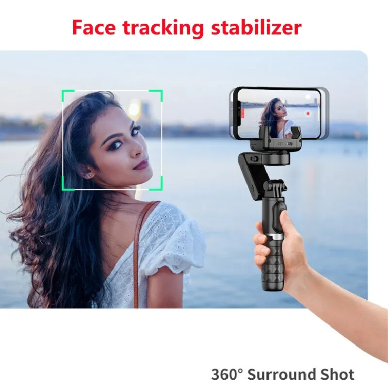 360 Rotation Following Shooting Mode Gimbal Stabilizer Selfie Stick Tripod