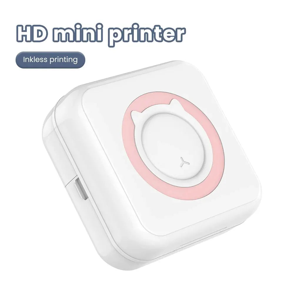 Mini Thermal Stickers Paper Inkless Bluetooth Portable Label Printer