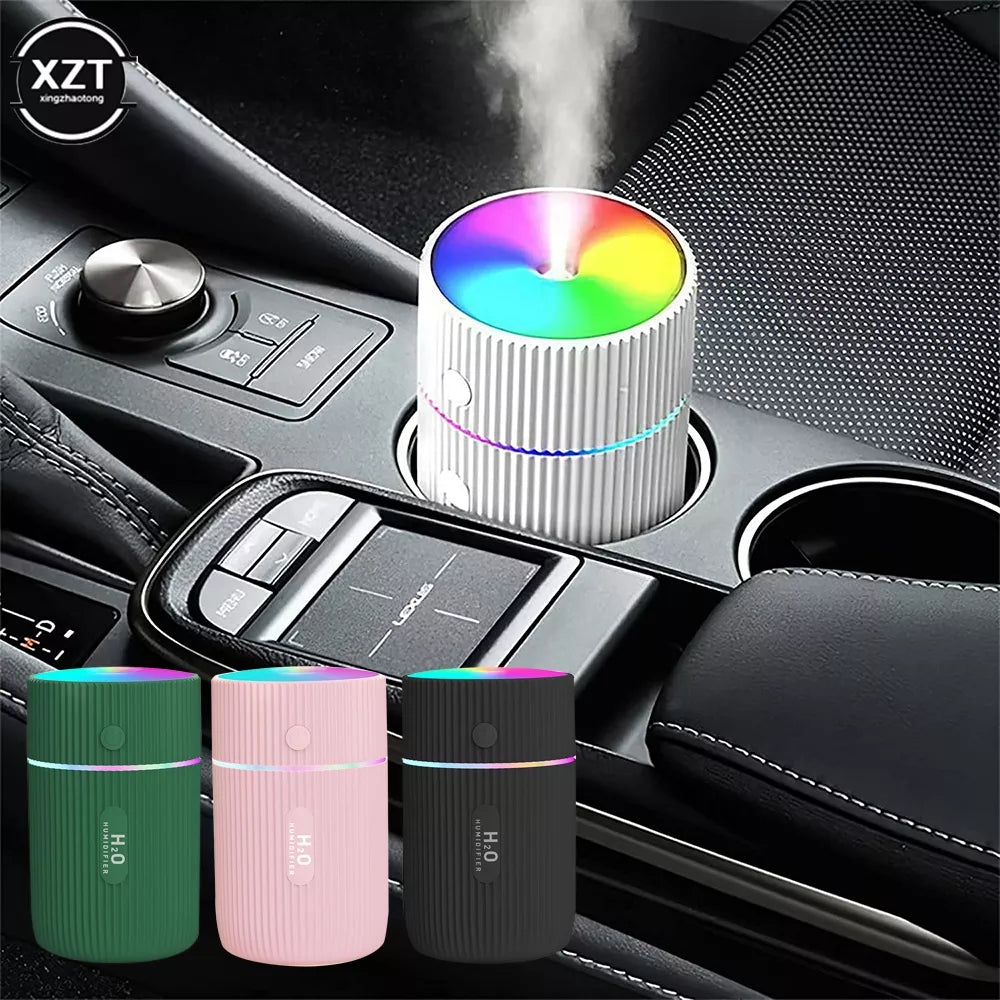 Mini Car Air Humidifier Portable Air Freshener With LED Light