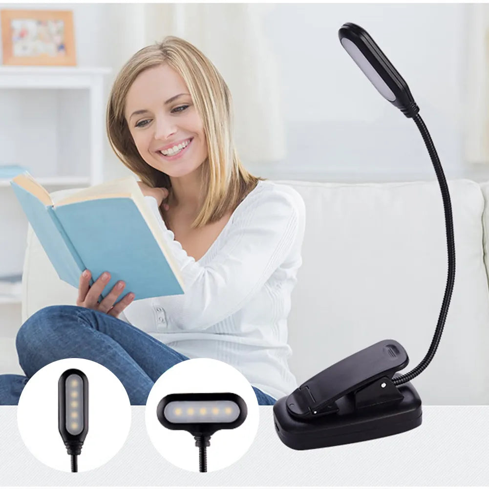 LED Flexible Night Light Mini Clip-On Study Desk Eye Protection Lamp