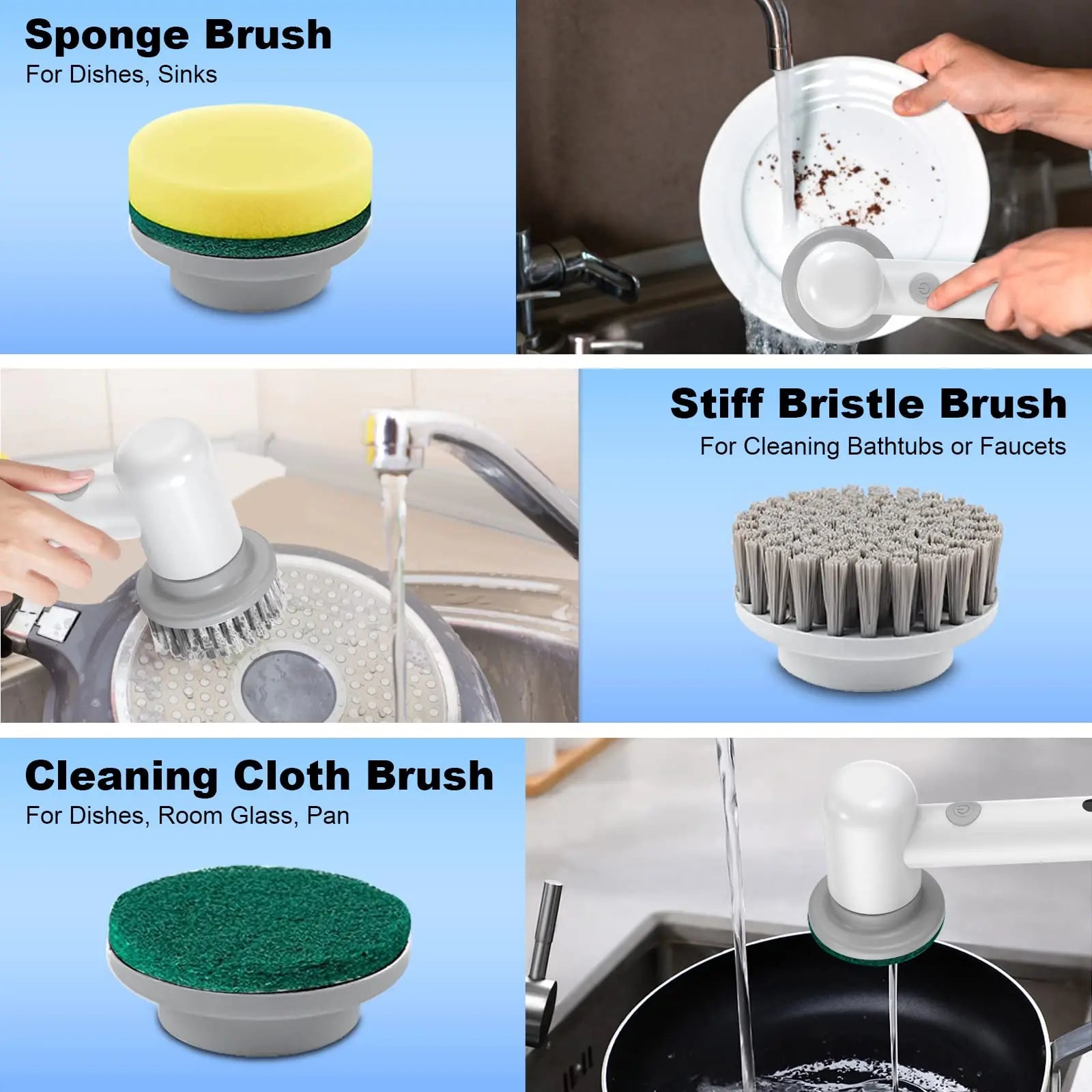 Wireless Electric Housework Cleaning Brush