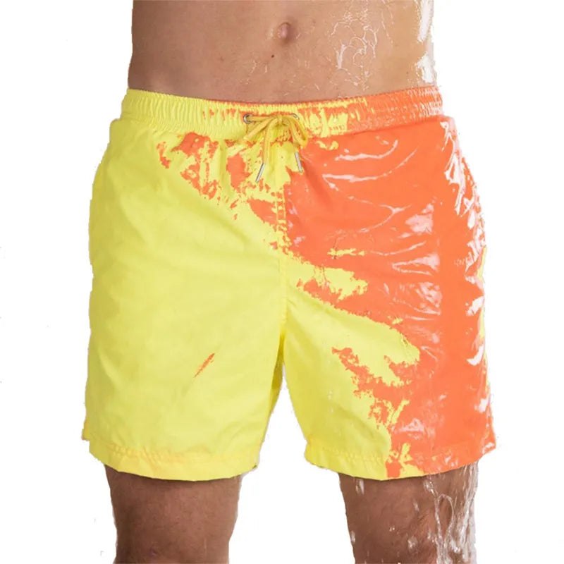 Magical Color Change Beach Summer Men Swimming Trunks Shorts