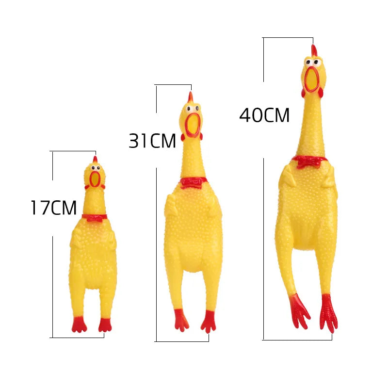 Squeaky Rubber Screaming Chicken Toys For Dogs