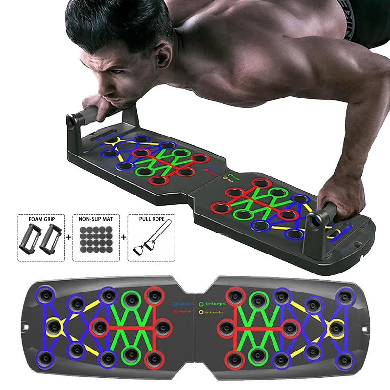 Folding Push-up Board Support Muscle Exercise Portable Fitness Equipment