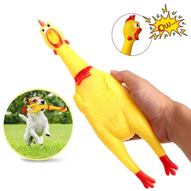 Squeaky Rubber Screaming Chicken Toys For Dogs