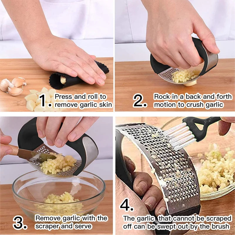 Stainless Steel Manual Garlic Press