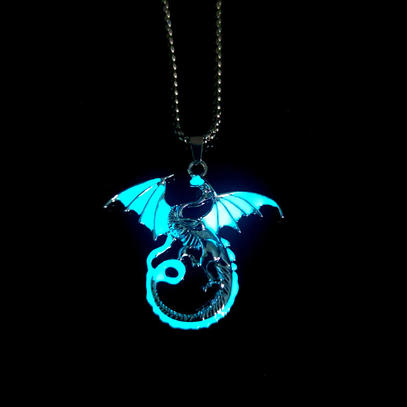 Dragon Titanium Steel Luminous Necklace