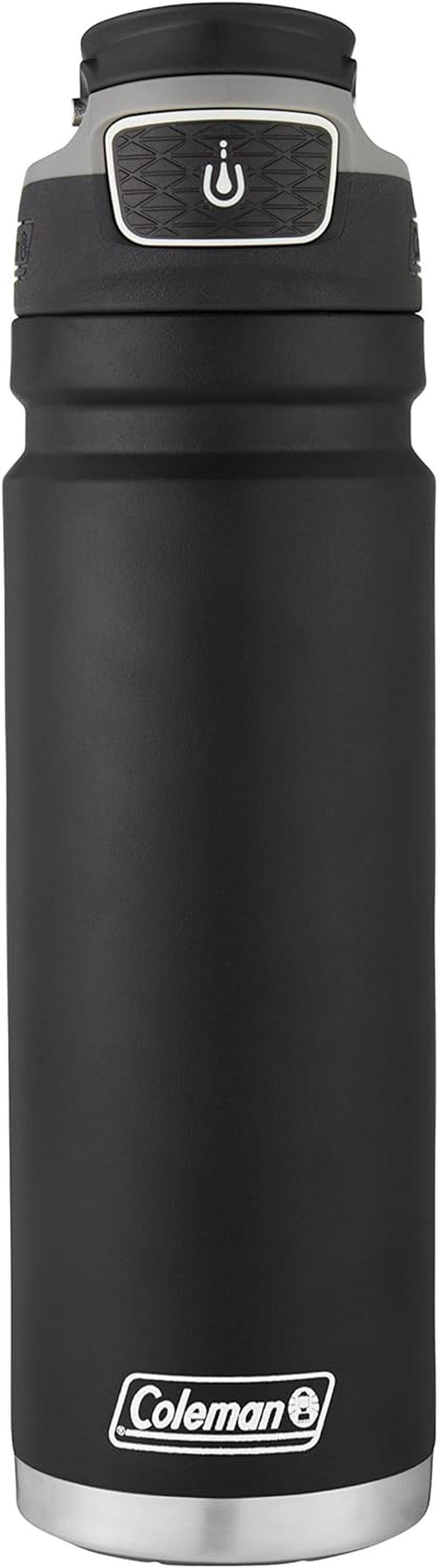 Freeflow Vacuum-Insulated Stainless Steel Water Bottle with Leak-Proof Lid, 24Oz/40Oz Bottle with Button-Operated Lid & Carry Handle, Keeps Drinks Hot or Cold for Hours